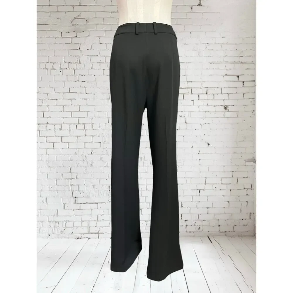 St. John Womens Classic Stretchy Black Straight Leg Long Career Pants Size 12 - Picture 7 of 10